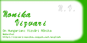monika vizvari business card